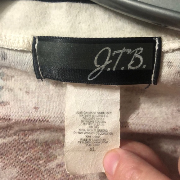 Orange rhinestone print shirt, size XL - Picture 3 of 3